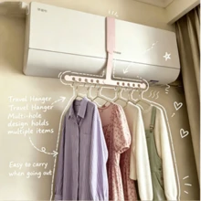 1 PC Foldable Air Conditioner Drying Rack, Portable Multi-Hole Travel Clothes Hanger, Space-Saving Collapsible Laundry Rack For Hotel, Business Trip, Home, Apartment, Dorm, Camping, Lightweight, Durable, Quick-Dry, Indoor Outdoor Summer Use - View 8
