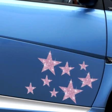 Stiker Decal Langit Berbintang Berkilau, Dekorasi Menarik untuk Bodi Mobil, Laptop, Kulkas, Sepeda Motor, Koper dengan Elemen Bintang yang Dapat Dipersonalisasi - Perak - View 8