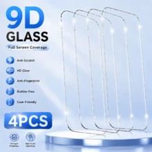 4PCS Ultra Clear 9H Tempered Glass Screen Protector For IPhone 17/16 Pro Max/16 Pro/16 Plus/16/15 Pro Max/15 Pro/15 Plus/15/14 Pro Max/14 Pro/14 Plus/14/13 Pro Max/13/12 Pro Max/12/11 Pro Max/11/XR/XS Max/XS, Full Coverage HD Glass Shield, Crystal Clear Display, Fingerprint Resistant Coating, Scratch Resistant, Bubble-Free Easy Apply, Smooth Touch, Slim Fit - Clear - View 10