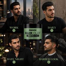 Men's Hair Styling Clay 120g Matte Finish Long-Lasting Hold Non-Sticky No Residue Voluminous Texture Dry & Styled - Mud - View 7
