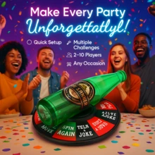 Party Beer Bottle Spinning Game, Truth Or Dare, Multi-Player Interaction, Suitable For Parties, Team Building, Christmas, Halloween - Multicolor - View 1
