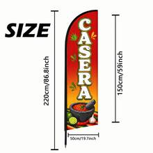 商業用 CASERA 羽毛旗，7.2英尺戶外耐撕裂聚酯纖維廣告拱形旗幟（含旗桿與地樁），適用於商店、派對與店面裝飾 - CASERA - 查看 6