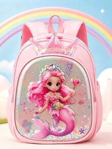 New Unicorn Princess School Bag For Kindergarten Girls With Chest Buckle, Small And Medium Class Backpack For Kids - A - View 14