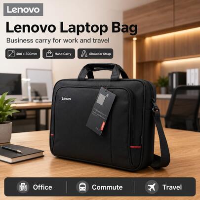 Lenovo TM200 Lightweight Portable Laptop Bag, Full Shock Absorption, Original Lenovo Quality, Fits 14-15.6 Inch Laptops, Suitable For Students, Office Workers, Daily Commute, Business Travel