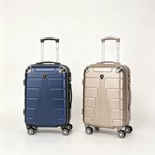 Set de 2 Piezas Maletas de Viaje 20 Pulgadas Equipaje de Cabina Antirrobo, Equipaje de Mano para Turismo Familiar, Viajes de Ocio y Viajes de Trabajo - Azul marino + Champaña - Ver 1