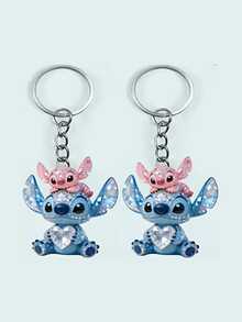 Set 2D Datar 2/1 Disney Bordir Malaikat Gantungan Kunci Akrilik Multifungsi Dekoratif - Ornamen Gantung Dekoratif - MultiWarna - View 10