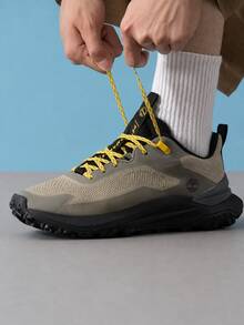 Timberland 新款男士戶外登山鞋，輕量防滑耐磨透氣，運動休閒登山攀岩鞋 - 淡灰綠/褐色 - 查看 1