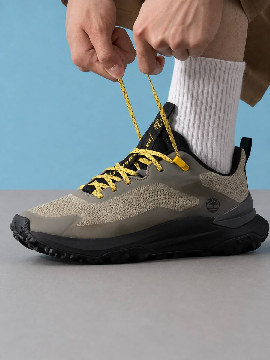 Timberland 新款男士戶外登山鞋,輕量防滑耐磨透氣,運動休閒登山攀岩鞋 - 淡灰綠/褐色 - 查看 1