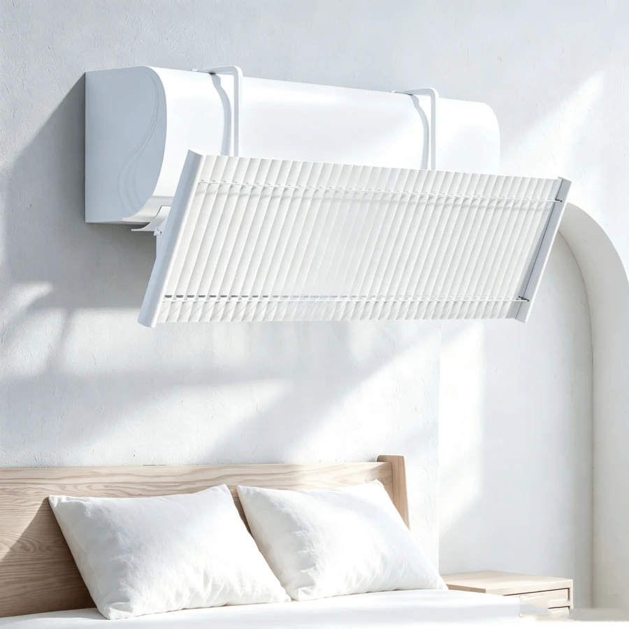 Universal Adjustable AC Air Deflector With Metal Grille, Adjustable Angle, Does Not Interfere With Remote Control Signal - Portable - View 1