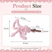 Cast Iron Bow Shaped Furniture Knobs Retro Pink Drawer Handles Old Cabinet Replacement Fittings - View 3