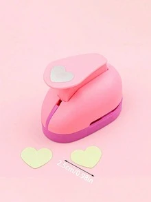 1pc Heart-Shaped Embossing DIY Tool (Suitable For Cards And Fabrics) - Handheld Heart Pattern Embossing Machine, Perfect For Scrapbooking, Paper Crafts And Gift Making; Manual Punching/Embossing Tool, Card Making Supplies, Valentine's Day Gift, Back To School Supplies - Multicolor - View 9
