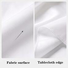 1pc White Tablecloth, Dining Table Cloth, Party Tablecloth, Solid Color Banquet Wedding Tablecloth, Living Room Tablecloth, Ceremonial Tablecloth, Celebration Tablecloth - White - View 5