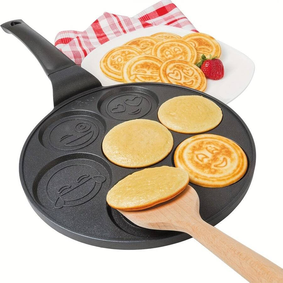1 buah Wajan Pancake Kecil, Panci Pancake Kecil, Pembuat Pancake dengan 7 Desain Cetakan - View 1