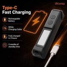 Dicway Ultrasonic Dog Repellent With LED Flashlight, 2-In-1 Humane Rechargeable Pet Anti-Barking Training Device, Portable Protection Tool For Dog Walking And Jogging - Multicolor - View 8