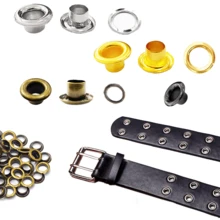 100 Pcs 4mm Metal Eyelets With Washers For DIY Leather Craft, Scrapbooking, Shoes, DIY Accessories, Repairing Shoes, Bags, Belts, Clothing, DIY Garment Decoration, Wallet Embellishment, Punk Gothic Accessories, Square Studs For DIY Handicrafts, Clothing, Gunmetal Black, Silver, Gold - Multicolor - View 4