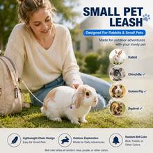 Small Pet Metal Bead Chain Leash, Lightweight Walking Lead, Suitable For Squirrels, Rabbits, Sugar Gliders And Other Small Animals Outdoor Travel - Multicolor - View 9