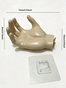 1pc Hand-Shaped Wall-Mounted Jewelry Storage Rack, Creative Palm Design Soap Dish, Suitable For Bathroom, Bedroom, Vanity - Multicolor - View 9