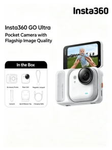 Insta360 Kamera Aksi Profesional GO Ultra: Stabilisasi gambar yang stabil, video HDR jernih, tahan air hingga 10 meter, data olahraga yang tersinkronisasi, adaptasi multi-adegan, kompatibilitas aksesori, 100% Baru, Hanya Diaktifkan - View 1