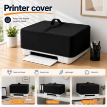 Printer Cover- 5 Sizes Available, 2 Colours(Black/Grey), Heavyweight 300D Oxford Fabric, Drawstring Closure At The Bottom, With A Top Handle, Suitable For Printer, Printers For Home Use, Hp Printer, Dtf Printer(Only The Protective Cover) - Black - View 8