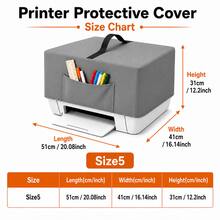 Printer Protective Cover-5 Sizes Available, 2 Colours(Black/Grey), Heavyweight 300D Oxford Fabric, The Bottom Features A Drawstring Design, Front Storage Pocket. Suitable For Printer(Only The Protective Cover) - Black - View 18