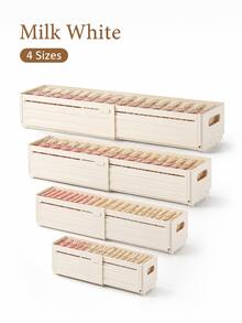 1pc Expandable Pull-Out Wardrobe Storage Box, Adjustable Large Capacity Clothing Organizer, Stackable Closet Drawer Storage Basket, Suitable For Shirts, Pants, Sweaters, Underwear, Bedroom, Dorm, Home Storage, Space-Saving - View 9