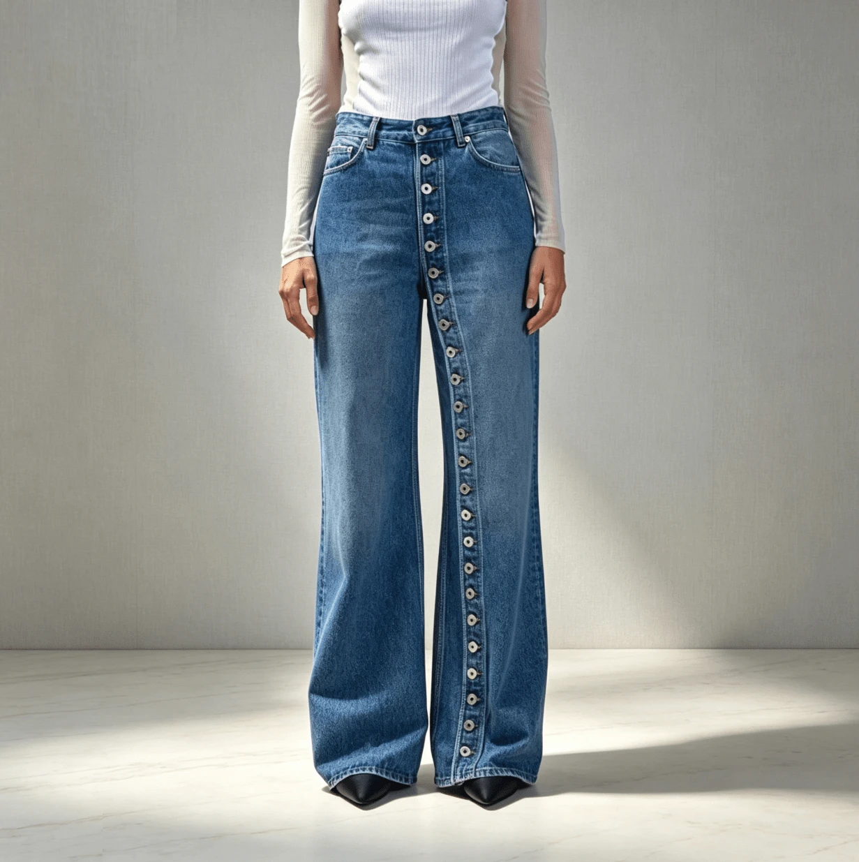 Women Jeans - Blue - View 1