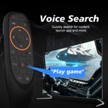 Control remoto de voz G10S 2.4G Air Mouse con giroscopio, compatible con Smart TV Box y computadora - Negro - Ver 4