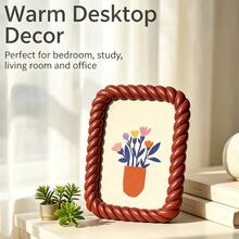 Vintage Rope Art Photo Frame Set, Suitable For Desktop Decor And Rustic Wedding Table, Carrying Precious Memories, Perfect Gift For Thanksgiving, Halloween And Christmas - 1PC - View 2