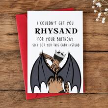 1pc Funny Birthday Card - "I Sent You This Card" Humorous Design With Crowned Bat Illustration, Suitable For Men And Women, Perfect For Family And Friends, Unique Birthday Gift For Fans, Birthday Card, Christmas Decor, Home Christmas Gift, Christmas Decoration - Multicolor - View 1