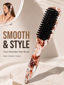 1pc Unscented Professional Hair Comb/Beard Brush, Hair Styling Tool, Edge Control Comb, Professional Smooth Back Comb With Cutting And Cleaning Functions, Smooth And Easy To Comb, Suitable For All Hair Types, Edge Control Comb, Professional Smooth Back Comb, Suitable For Creating Smooth Ponytails And Braids, Pointed Tail Styling Tool, Used For Fixing Flyaway Hair And Applying Side Beard Wax, Suitable For Bathroom Use, Scalp Massage, Back To School, Travel, Daily Use, Also An Excellent Gift For Friends And Family - Multicolor - View 1
