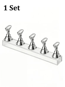 1/2pcs Nail Art Display Stand, Pointed Nail Art Holder, Nail Practice Hand, Nail Painting Tray, For Nail Art Display, Home DIY Beginner Salon Supplies - Multicolor - View 17