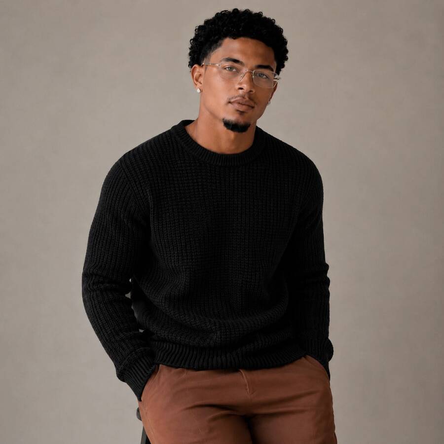 Men Sweaters - Black - View 1