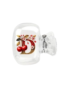 Cherry Sparkling Gold Red Letter Toothbrush Holder - Cute Design Travel And Home Storage Box With Transparent Lid, Compact Portable Design Easy To Carry, Protects Toothbrush Head, Dual Drainage And Ventilation Function, Suitable For Home, Dorm And Travel Use | Cute Toothbrush Head Storage Box, Suitable For Bathroom Storage, Suitable For Home And Dorm Use - Multicolor - View 18