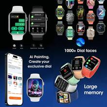 PANDA WATCH 11X Smartwatch, 2.08" HD Display, Bluetooth Calling, Message Preview, NFC Access Control, Sports Mode, Sleep Monitoring, Health Monitoring, DIY Watch Face, Weather Forecast, 3ATM Waterproof For Swimming, AI Smartwatch Unisex - Black - View 9