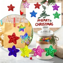 500pcs/Roll Colorful Star Self-Adhesive Stickers, Waterproof Adhesive Labels. Colorful Sticker Gifts, Luggage Planner Decoration DIY Decals, Suitable For Handmade DIY, Schedule Planning, Classroom Rewards, Teacher And Student Daily Essentials - Dazzling - View 5