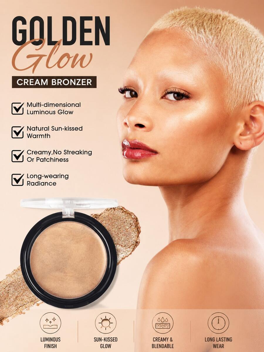 UCANBE Luminous Contour Balm Series, Multi-Use Face And Body Makeup For Highlighting, Blushing, Contouring And Sculpting, 7g/0.24 Oz - 01 GOLDEN GLOW - View 1