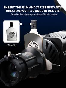 YSKE Bowens Mount Optical Snoot Kit, 19°/36° Projection Lens Spotlight Tube, Includes 30 Pattern Slides And 5 Color Filters, Suitable For Studio Portrait Video Lighting - View 8