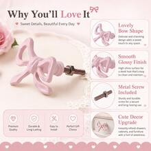 Cast Iron Bow Shaped Furniture Knobs Retro Pink Drawer Handles Old Cabinet Replacement Fittings - View 2