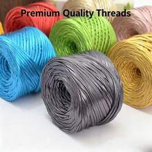 2pcs/400g Shiny Metallic Plain Crochet Yarn, Premium Knitting Craft Yarn, Multi-Color Durable Crochet Yarn, Suitable For Making Handbags, Hats, Home Decor, Sewing And Knitting Projects - 2-pack - View 8