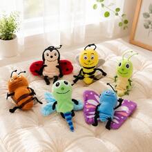 1pc Insect Series Finger Puppet Plush Doll, Cute Dragonfly, Butterfly, Ant, Bee Finger Puppets, Parent-Child Interactive Educational Doll - Multicolor - View 2