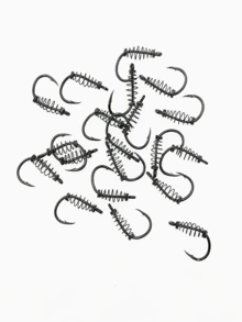 10pcs/Box Silver Spring Ise-Ni Fish Hooks, High Carbon Steel Barbed Single Hooks For Wild Fishing Carp And Grass Carp - Silver - View 5