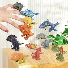 12 Buah Mainan Gigit Jari Dinosaurus dengan Sendi yang Dapat Bergerak, Berbagai Gaya, Dekoratif, Hadiah Penghilang Stres untuk Liburan dan Pesta - MultiWarna - View 5