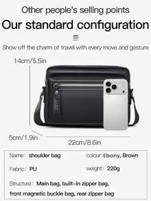 WEIXIER Unisex Crossbody Bag, Shoulder Bag, Coin Purse, Handbag, Multi-Compartment Large Capacity, Detachable Shoulder Strap, Clutch, Wallet, Commuter Bag, Casual Daily Bag, Gift For Friends And Family - Multicolor - View 3
