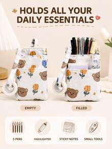 Tempat Pena Perawat Bergambar Beruang Lucu, Tas Penyimpanan Multi-Saku Tahan Air, Organizer Perlengkapan Medis Portabel dengan Pegangan, Cocok untuk Perawat, Kantor, dan Penggunaan Sehari-hari - Satu ukuran cocok untuk semua. - View 4