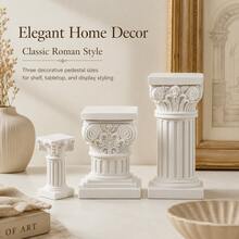 Roman Column Sculpture Flower Stand Base, Wedding Table Centerpiece, Banquet Party Decoration Resin Decorative Pillar - Candle Holder Ornament - View 3