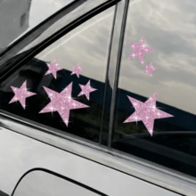 Stiker Decal Langit Berbintang Berkilau, Dekorasi Menarik untuk Bodi Mobil, Laptop, Kulkas, Sepeda Motor, Koper dengan Elemen Bintang yang Dapat Dipersonalisasi - Perak - View 10