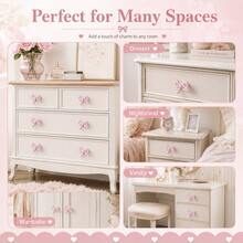 Cast Iron Bow Shaped Furniture Knobs Retro Pink Drawer Handles Old Cabinet Replacement Fittings - View 5