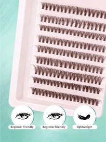 Set Bulu Mata Peri Gaya Anime, Kit Ekstensi Bulu Mata, Bulu Mata Tipis D-Curl 8-16mm Cocok Untuk Pemula DIY di Rumah, Ciptakan Efek Ekstensi Bulu Mata Realistis Dalam Hitungan Menit - C - View 9