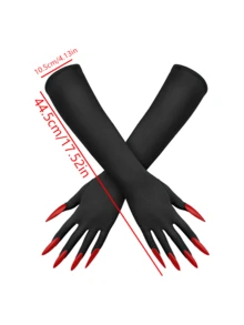 1Pair D EXCEED Halloween Cosplay Costume Accessory Claw Gloves For Unisex Witch Demon Cosplay Performance Masquerade Bachelorette Halloween Photo Shot - Multicolor - View 12