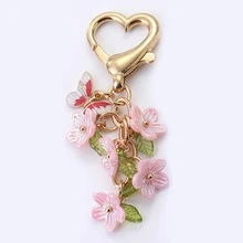 1pc Colorful Flowers Pendants DIY Accessories Earrings Charm Bag Keychain Gift Decoration Phone Pendant Valentine's Day Gift - Multicolor - View 11